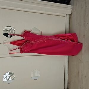 Hot pink event dress